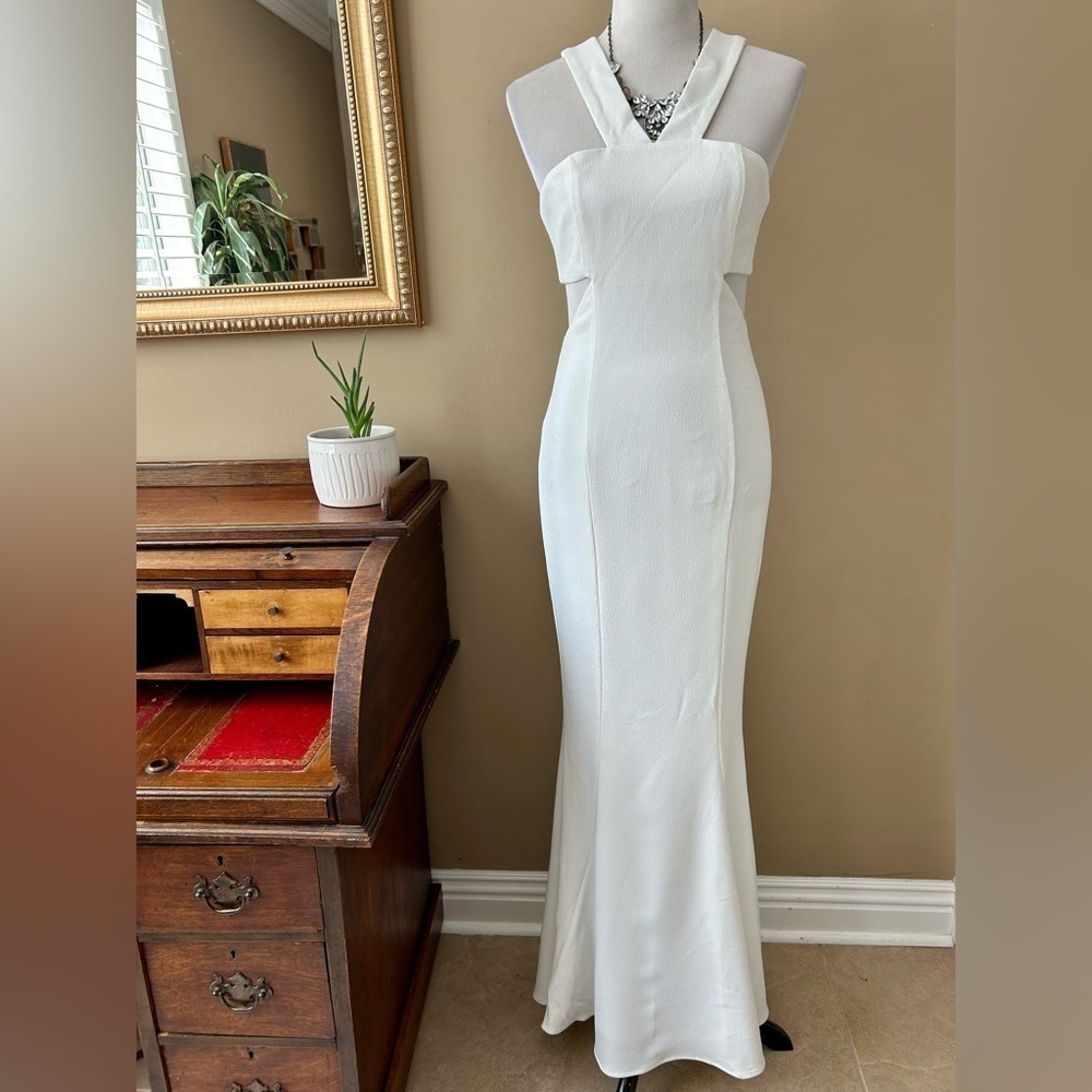 Revolve JARLO Daciana Maxi Dress Evening Gown White Cutout Gown Size S New NWT - Picture 2 of 13